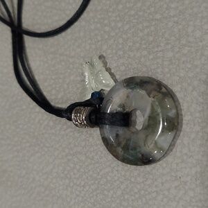 GEMSTONE BUTTERFLY CHARM NECKLACE